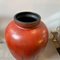 Large Modernist Red and Black Fat Lava Ceramic Stromboli Vase by Ceramano, 1976 8