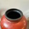 Large Modernist Red and Black Fat Lava Ceramic Stromboli Vase by Ceramano, 1976 5