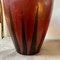 Large Modernist Red and Black Fat Lava Ceramic Stromboli Vase by Ceramano, 1976 4
