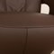 Poltrona Dreamliner in pelle color moka di Hukla, Immagine 5