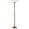 Turned Brass and Opaline Glass Floor Lamp from Relco Milano, Italy, 1970s, Image 1