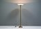 Turned Brass and Opaline Glass Floor Lamp from Relco Milano, Italy, 1970s 2
