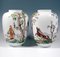 Grands Vases Lampion avec Décor Falcon Hunt de Augarten, Vienne, Autriche, 1950s, Set de 2 4