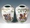 Large Lampion Vases with Falcon Hunt Decor from Augarten, Vienna, Austria, 1950s, Set of 2 5
