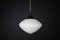 Large Mid-Century Pendant in Opaline Glass, Europe, 1950s 5