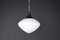 Large Mid-Century Pendant in Opaline Glass, Europe, 1950s 17