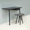 Georg Console Table and Stool in Black Oak attributed to Chris Liljenberg Hallstrøm for Fritz Hansen, 2010s, Set of 2 2