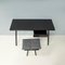 Georg Console Table and Stool in Black Oak attributed to Chris Liljenberg Hallstrøm for Fritz Hansen, 2010s, Set of 2 3