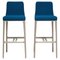 Grey and Blue Aida Bar Stools by Carlesi Tonelli Studio for Roche Bobois, 2010s, Set of 2 1