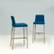 Grey and Blue Aida Bar Stools by Carlesi Tonelli Studio for Roche Bobois, 2010s, Set of 2 3