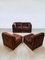 Braunes Modulares Lounge Sofa, 1970er, 4er Set 1