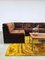 Brown Modular Lounge Sofa, 1970s, Set of 4 2