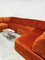 Modular Sofa in Burnt Orange Fabric, 1970s, Set of 6 5