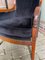 Mahogany Armchair with Black Velvet Upholstery, 1880s 7