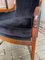 Mahogany Armchair with Black Velvet Upholstery, 1880s, Image 7