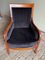 Mahogany Armchair with Black Velvet Upholstery, 1880s 3