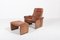 Vintage DS 50 Lounge Chair with Ottoman from de Sede, Set of 2 1