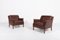 Vintage Brown Leather Armchairs from Mogens Hansen, Denmark, 1980s, Set of 2, Image 1