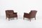 Vintage Brown Leather Armchairs from Mogens Hansen, Denmark, 1980s, Set of 2 3