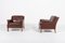 Vintage Brown Leather Armchairs from Mogens Hansen, Denmark, 1980s, Set of 2 2