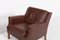 Vintage Brown Leather Armchairs from Mogens Hansen, Denmark, 1980s, Set of 2 5