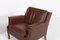 Vintage Brown Leather Armchairs from Mogens Hansen, Denmark, 1980s, Set of 2, Image 5