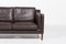 Two Seat Brown Leather Sofa from Mogens Hansen, Denmark 2