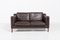 Two Seat Brown Leather Sofa from Mogens Hansen, Denmark 1