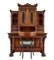 19th Century Carved Walnut Desk and Chair, Set of 2, Image 9