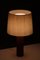 Lámpara de mesa de cuero atribuida a Bergboms, Suecia, años 60, Imagen 4