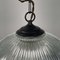 Art Deco Industrial Glass Pendant Lamp from Holophane, France, 1930s, Image 7