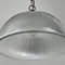 Art Deco Industrial Glass Pendant Lamp from Holophane, France, 1930s 3