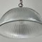 Art Deco Industrial Glass Pendant Lamp from Holophane, France, 1930s, Image 3