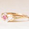 Vintage 18k Yellow and White Gold Ring with Synthetic Ruby ​, 1970s 3