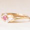 Vintage 18k Yellow and White Gold Ring with Synthetic Ruby ​, 1970s, Image 3