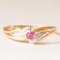 Vintage 18k Yellow and White Gold Ring with Synthetic Ruby ​, 1970s 1