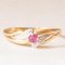 Vintage 18k Yellow and White Gold Ring with Synthetic Ruby ​, 1970s, Image 1