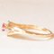 Vintage 18k Yellow and White Gold Ring with Synthetic Ruby ​, 1970s 4