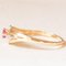 Vintage 18k Yellow and White Gold Ring with Synthetic Ruby ​, 1970s, Image 4