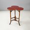 Art Deco Italian Coffee Table with Red Wood Clover Top and Bamboo, 1950s, Image 2