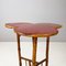 Art Deco Italian Coffee Table with Red Wood Clover Top and Bamboo, 1950s 12