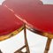 Tavolino da caffè Art Déco con ripiano in legno rosso e bambù, anni '50, Immagine 8