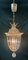 Italian Chandelier Gold Inclusion attributed to Barovier & Toso, Murano, 1940s, Image 7