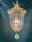 Italian Chandelier Gold Inclusion attributed to Barovier & Toso, Murano, 1940s 9