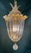Italian Chandelier Gold Inclusion attributed to Barovier & Toso, Murano, 1940s, Image 10