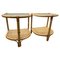 Bamboo and Rattan Nightstands, Denmark, 1970s, Set of 2 1