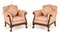 Chippendale Revival Club Chairs in Mahogany with Ball and Claw Feet, 1920s, Set of 2 1