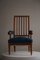 Fauteuil Bobbin en Chêne et Velours Bleu, Angleterre, 19ème Siècle 10