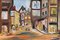 Artista de la escuela francesa, Paisaje urbano, Pintura al óleo sobre lienzo, Mediados del siglo XX, Enmarcado, Imagen 2