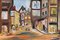 French School Artist, Streetscape, Oil Painting on Canvas, Mid-20th Century, Framed 2